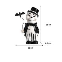 Dervos rankdarbiai Animacinio personažo skeletas Skulptūrų rinkinys Džentelmenas Šikšnosparnis Helovino statulėlė Dekoratyvinės figūrėlės Namų dekoras