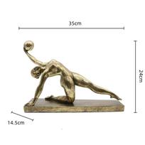 Dervos rankdarbiai Auksinis portretas Gimnastės figūrėlė Gimnastikos kamuolys Dekoratyvinės figūrėlės Namų dekoro aksesuarai