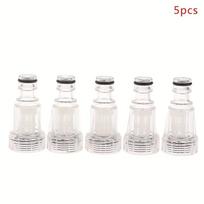 5pcs High-Pressure Car Washer Water Filters - Fits K2-K7 Models, Durable Plastic, Transparent, Up to 175PSI