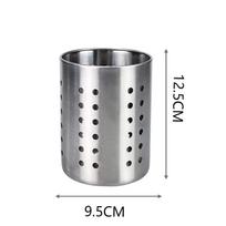 Steel Cylindrical Chopstick Storage Box Cutlery Holder Portable Design for Compact Home Kitchen Solutions