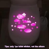 Glow Bear Toilet Sticker Luminous Wall Decal Removable Self Adhesive for Bathroom Kids Toilet Home Cute Decoration