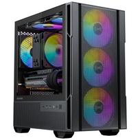 Okinos Cypress 3 ARGB Wood Micro-ATX compatible mid-tower case, black