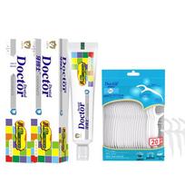 Dr. Tooth Kids Oral Care Set: Floss & Honeydew Toothpaste