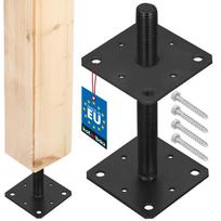 Kotarbau® Adjustable Steel Screw-In Post Base For Gazebos And Shelters Thread M24 Anthracite 110 X 252 Mm