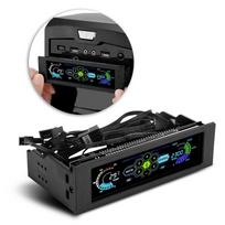 Large LCD screen with 5-fan speed controller, smart temperature control, manualautomatic mode switch, and alarm function on the front of the computer