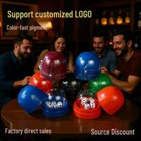 Anti-Cheat Dice Cup Set - Sieve Cup & Stopper for Bars, Nightclubs, KTV Supplies Black with Transparent Cover, Anti-Cheating