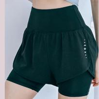 Women's Quick-Dry Breathable Slim-Fit Yoga and Running Shorts with Inner Liner Extra Large