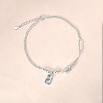 925 Sterling Silver Good Luck Fortune Pendant Slim Bracelet for Women – Summer 2025 Simple Versatile Design 925 Silver
