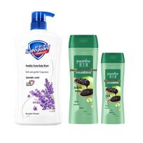 Safeguard Lavender Body Wash & Hazeline Shampoo Set