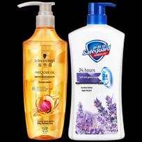 Safeguard Lavender Shower Gel & Schwarzkopf Shampoo Bundle