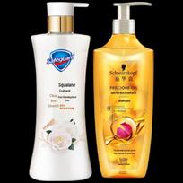 Safeguard Camellia Shower Gel & Schwarzkopf Gold Oil Shampoo Bundle