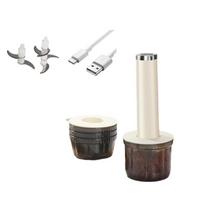 Plastic Electric Food Chopper USB Rechargeable Cordless Vegetable Chopper  Salad Making balta