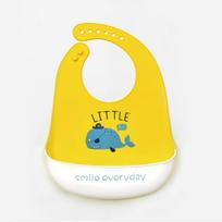 Silicone World 1PC Waterproof Bibs Baby Kids Stuff Cute Cartoon Printed Kids Bib Adjustable Soft Silicone Bib Baby Feeding Stuff