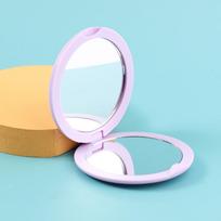 Lovely Cream Round Makeup Mirror Girl's Gift Hand Mini Folding Portable Mirror Pocket Double-Sided Makeup Compact Mirror levanda