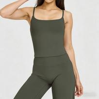 Naked suspender slim yoga suit women's outdoor fitness top U beautiful back running sports yoga vest XS