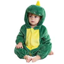 Kids Dinosaur Costume Onesie Soft Flannel Hooded Romper Cozy Loungewear and Sleepwear Outfit 70