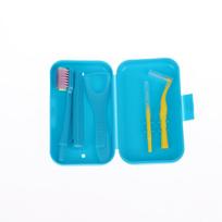 Complete Dental Oral Care Kit Travel Set Detachable Toothbrush Interdental Brush Tongue Scraper with Case