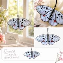 Acrylic Butterfly Window Hanging Ornament Lightweight Decorative Suncatcher for Indoor Outdoor Use Unique Design with Hanging Ribbon one size balta