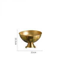 Metal Flower Pot Golden Bowl Vase Flower Arrangement Handicraft Ornament Retro Storage Tray Home Decoration Succulent Planter