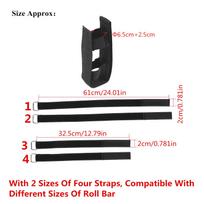 Car Roll Bar Fire Extinguisher Holder Bandage Organizer Belt Mount Strap for Jeep Wrangler TJ JK JL JT 4XE 1997-2025 Accessories
