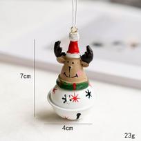 Lovely Iron Christmas Hanging Bell Bell DIY Cartoon Santa Claus Red Green Jingle Bells