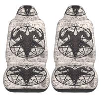 Pentagram Goat Skull 2pcs Car Seat Covers Suitable for Women and Men Universal Car Front Seat Protector Suitable for Cars SUV