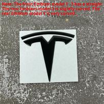 Tesla OEM Originalaus Stiliaus Metalinis Priekinis arba Galinis Bagažinės Emblema Logotipas Juodi Pakeičiami Ženkliukai Lipdukai Modeliams 3 Modelis Y Rear model 3