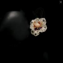 Elegant Diamond Flower Silver Earrings: Unique, Fairy-Inspired Ear Cuff Design