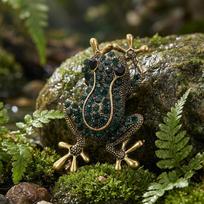Stylish Rhinestone Frog Brooches for Women Unisex Animal Pins Friend Event Party New Gifts Jewelry Decoration Accessories
