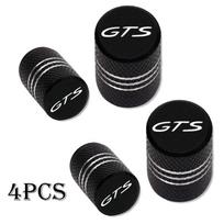 4pcs For Porsche GTS Car Wheel Tire Valve Caps Tyre Stem Covers Airdust Waterproof Cayenne Cayman Panamera Macan 911 718 928 901