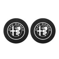 2Pcs Car Coasters Silica Gel Water Cup Mats For Alfa Romeo 4C 159 Spider Giulia Giulietta Tonale Watercup Slot Pad Auto Interior