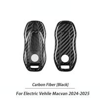 Real Carbon Fiber For Porsche Macan EV 2024 2025 Electric Vehile Carbon Fiber Key Case Cover Modified Decorative Accessorie juoda