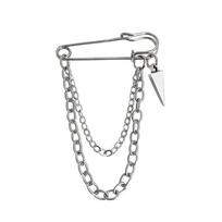 Fashion Star Cross Chain Brooch Women Goth Punk Pin Multi-layer Retro Cardigan Clip Sweater Collar Clip Brooch Jewelry Gift