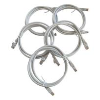 Kabel Sieciowy Lan Ethernet Patchcord Rj45 Cat6 Biały 1,5M Zestaw 5Szt
