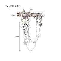 Harajuku Sparkling Punk Hair Clip Crystal Star Fairy Hair Accessories Y2K Headwear Tassel Hairpins for Women Girl