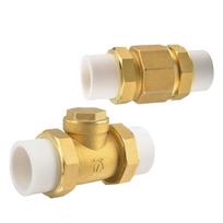 PPR Horizontal check valve Hot Melt Double Union Brass Reflux Valve One-way valves For Prevent Water Backflow A Type