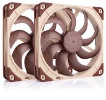 Noctua NF-A14x25 G2 PWM Sx2-PP, Dual Fan Set with Push-Pull and Parallel Operation Support (Brown)