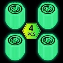 4Pcs Fluorescent Green Car Wheel Tire Valves Caps Luminous Valve Dust Covers For Buick Excelle XT Park Avenue Envista GL8 GL6
