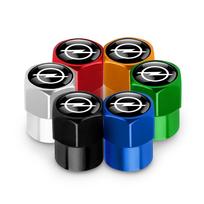 4Pcs Metal Car Wheel Tire Valve Caps Rim Tyre Dust Cover For Opel Astra Mokka Zafira Vectra OPC Insignia Vivaro Corsa Vauxhall (as the picture,Black)
