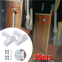 2Pcs/Set Durable ABS RV Table Clamp Versatile Wall Mounting Rotating Lock For Trailer Caravan Motorhome Table Board Hook Holder 2pcs