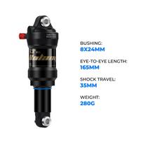 BOLANY MTB Downhill Rear Shock Damping Air Shock 165/190mm Rebound Damping Adjustable Rear Suspension for Mountain Bike Racing 165MM-Gold
