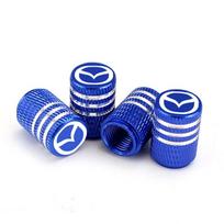 Car Knurling Style Tire Valve Cap Aluminum Tire Valve Stems Cap for Mazda 3 bk bl 323 Axela Atenza CX-3 CX-4 CX5 Car Accessories