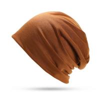 New Solid Color Slouchy Beanie Hip-Hop Soft Cotton Knitted Bonnet Hat Lightweight Elastic Running Cap Unisex Men Women kava