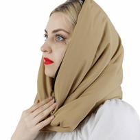Thickened Chunky Infinity Scarf Hood Waterproof Huge Size Puffer Scarf Windproof Ring Scarf Women Men chaki