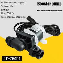 DC 12V 24V Multifunctional Brushless Water Pump IP68 1/2  DN15 - Booster Circulation Pump for Warm Air Water Heater Shower EU