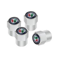 4Pcs Alloy Car Wheel Tire Valve Caps Stem Case Cover For Alfa Romeo 156 Giulietta 159 GT 147 166 4C Spider Giulia Tonale Mito 8C