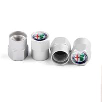 4PCS aluminium Car Badge Wheel Tire Air Valve Caps Stem Cover  For Alfa Romeo Sportiva Stelvio Giulia 147 166 Auto accessories (as the picture,For Alfa Romeo)