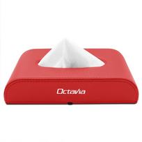 1PC PU Leather Tissue Box Car Tissue Box Interior Storage Box For Skoda Kodiaq Octavia 2 3 Yeti Karoq Rapid Fabia S A5 Kamiq VII