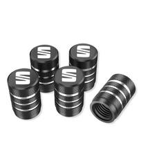 Car Tire Valve Stems Cap Knurling Style Tire Valve Cap For Seat Leon 5f Ibiza 6l 6j Leon 1p Cushion Altea Xl Leon Mk Accessories