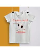 Wounisex's T-Shirt Short Sleeve Round Neck Lovely Child Graphic Tee  Spring Design Fast Ship S įvairiaspalvis